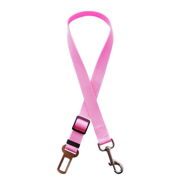 Pets Adjustable Traction Car Seat Belt | Secure Dog Seatbelt for Car - Pink